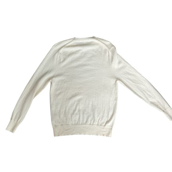 Uniqlo cream cashmere crew neck sweater medium - Picture 3 of 7